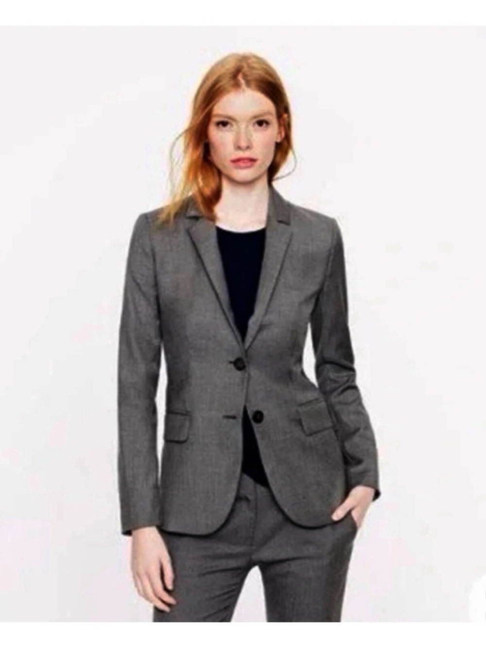 J.Crew Charcoal Gray Super 120s Wool Blazer size 8